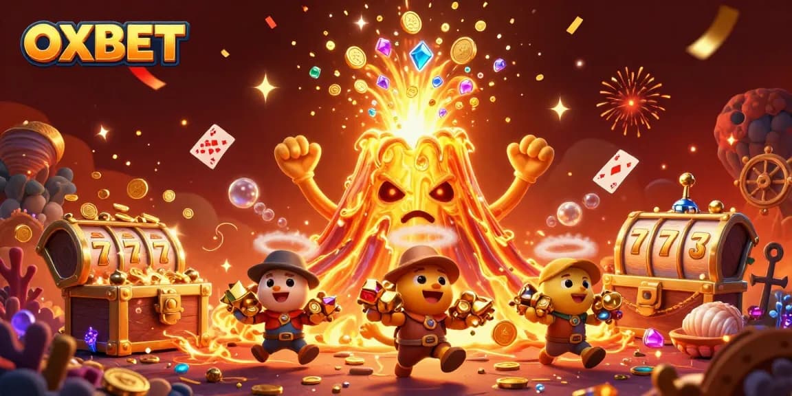 Experience the vibrant gaming world at OXBET with a triumphant volcano and treasure-filled adventure.