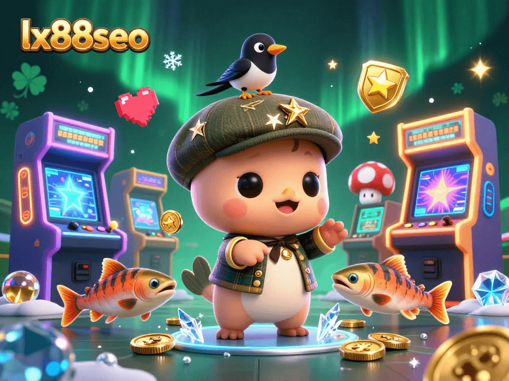 Experience thrilling gaming adventures with lx88seo in this vibrant 3D casino illustration.