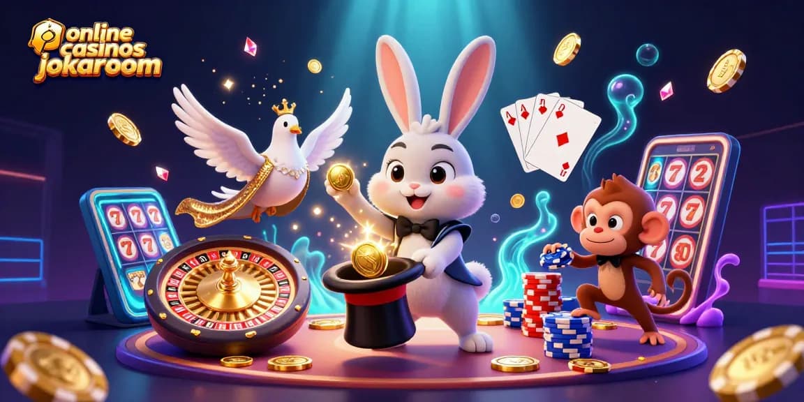 Experience thrilling gameplay at online casinos jokaroom with our magical illustration showcasing winning elements.