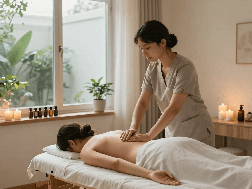 Experience the best 일산출장마사지 with a soothing home therapy setup and professional service.