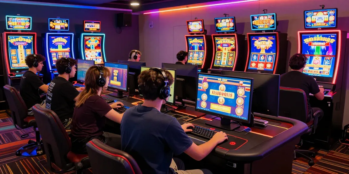 Raja88 dalam suasana permainan online yang meriah dengan pemain antusias dan permainan slot yang menarik.