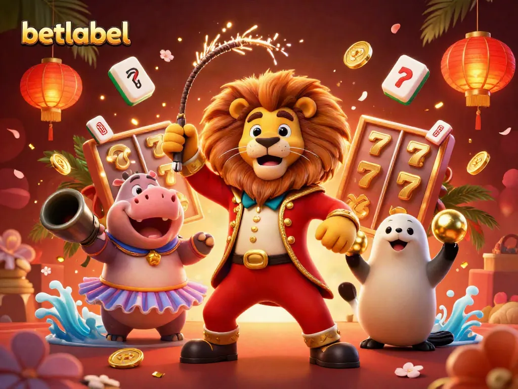Experience thrilling gaming at BetLabel with colorful characters, casino elements, and dynamic action