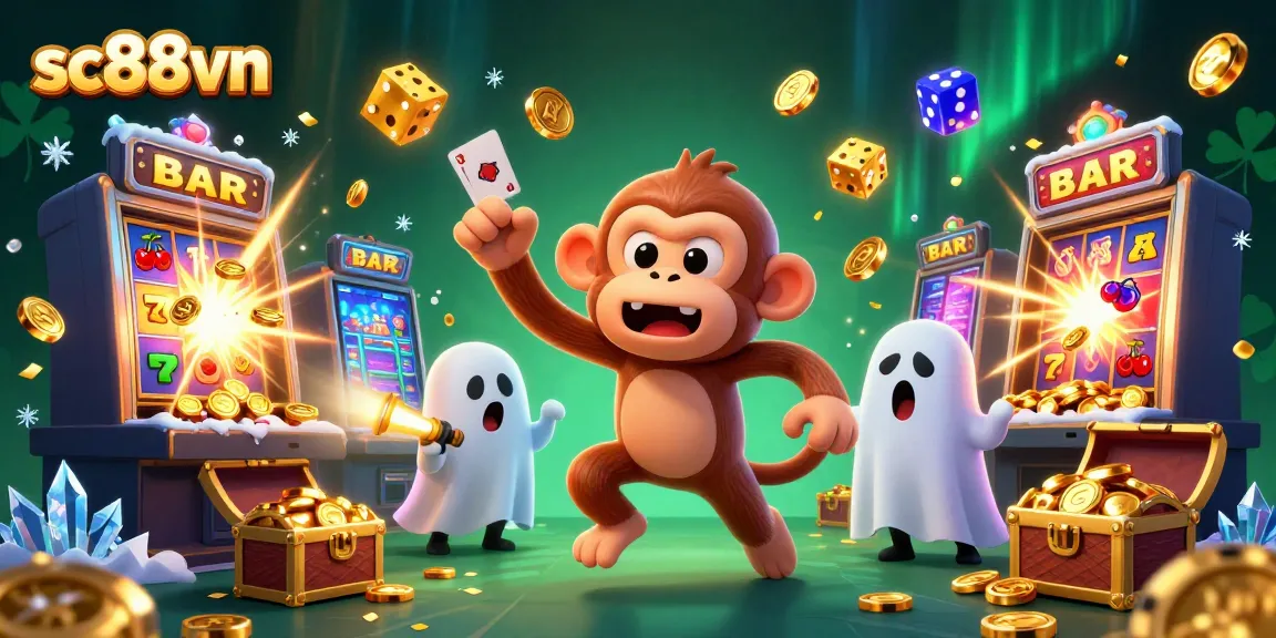 Engage with sc88vn’s vivid casino adventure as the playful ghost monkey juggles shiny treasures.