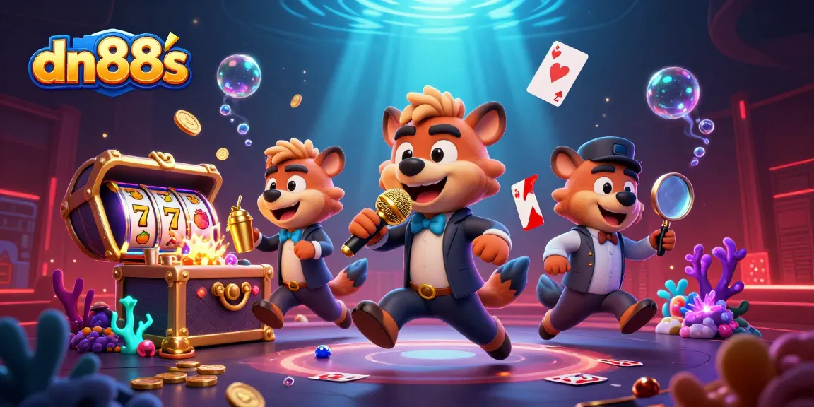 Experience the vibrant comedy casino scene with dn88s featuring animated hyenas and dynamic game elements.